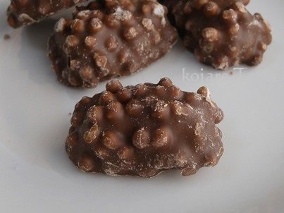 とろけるキャラメルチョコレートの形状